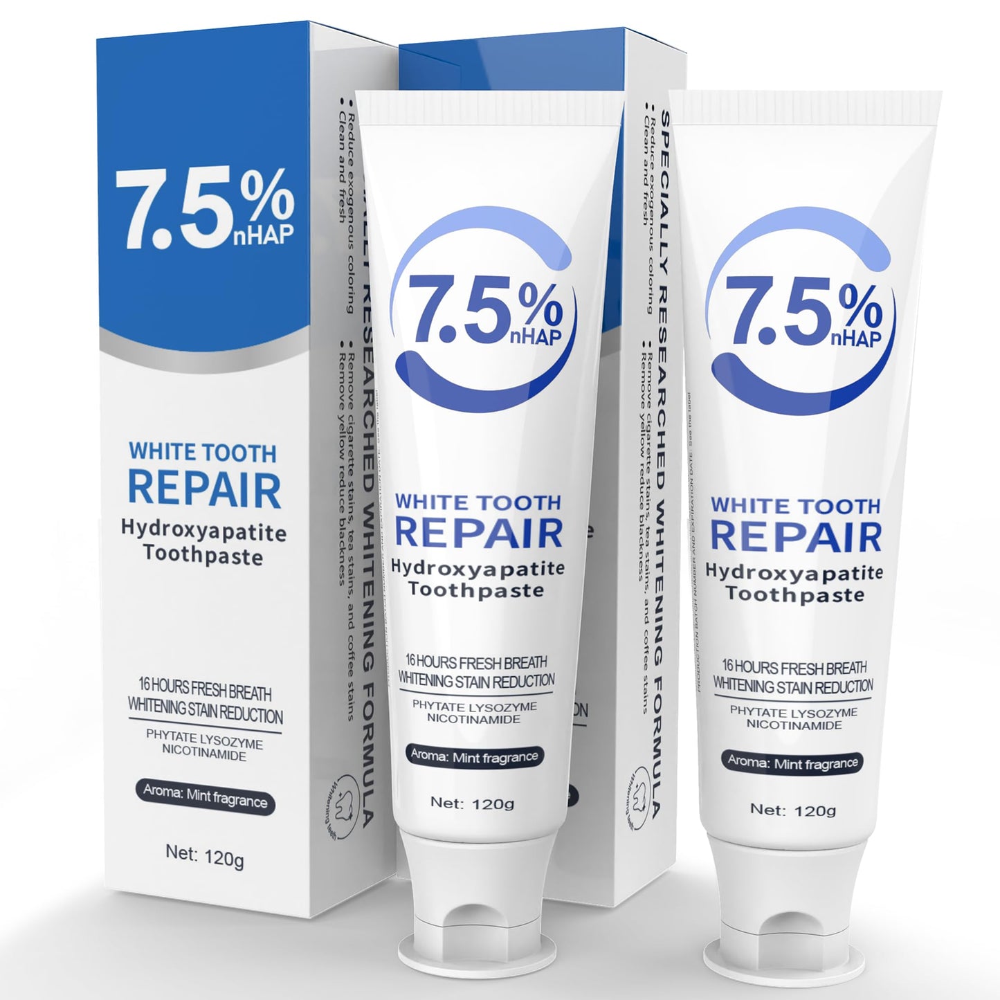 Hydroxyapatite Toothpaste 2-Pack – Enamel Protection & Whitening