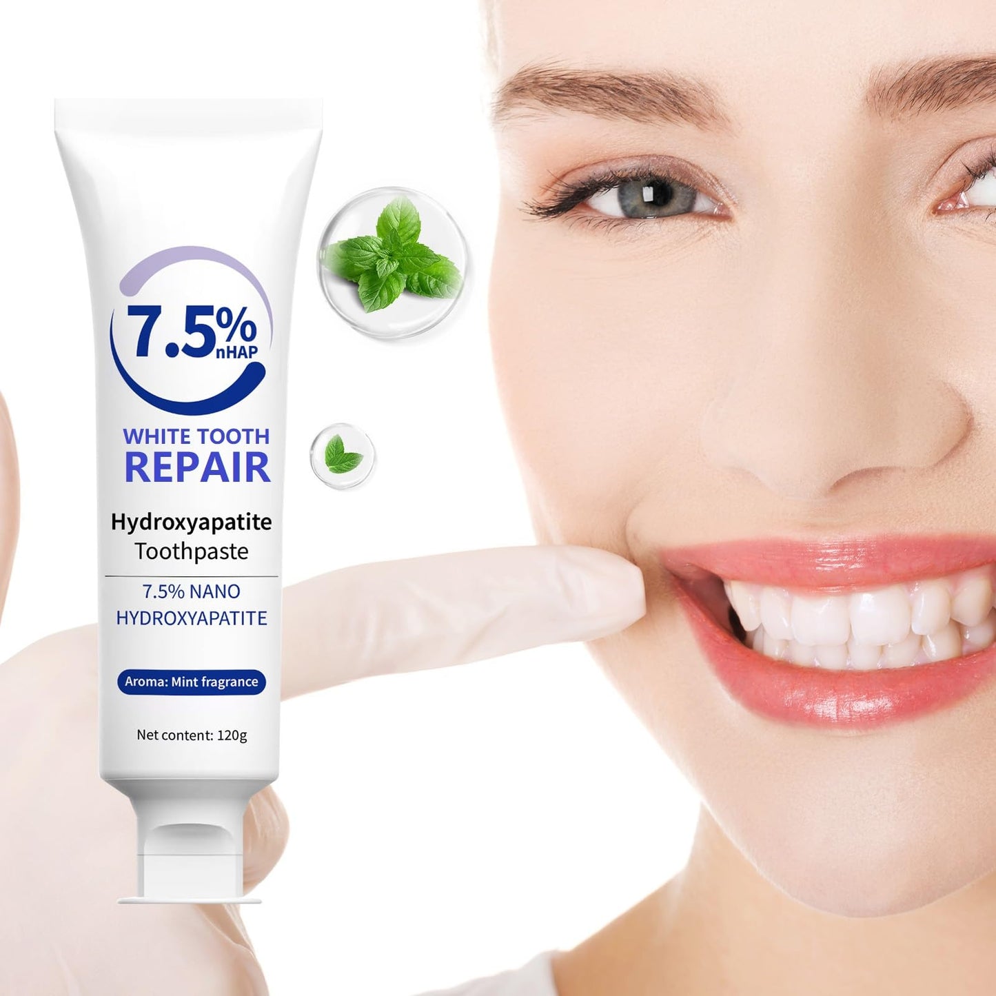 2Pcs Hydroxyapatite Toothpaste – Advanced Enamel Protection for Sensitive Teeth, 4.23 oz