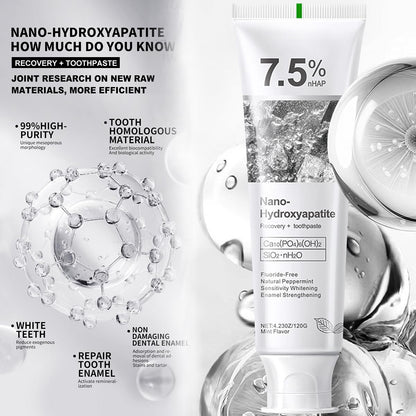 7.5% Hydroxyapatite Toothpaste - Sensitive Teeth, Fluoride-Free 120g