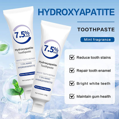 7.5% Hydroxyapatite Toothpaste – Enamel Protection & Tooth Strengthening (Fluoride-Free, Gentle for Sensitive Teeth)