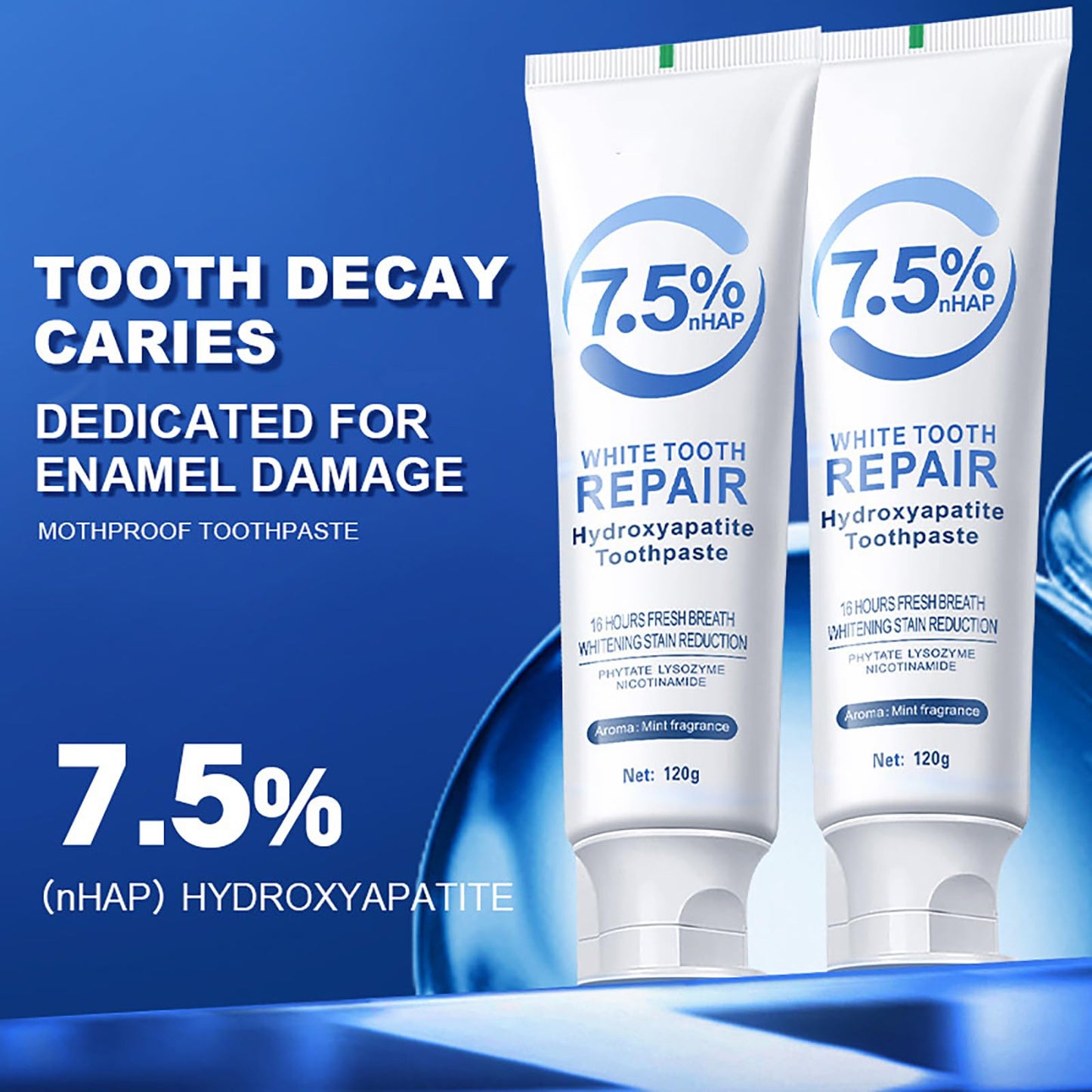 Hydroxyapatite Toothpaste - Fluoride-Free Enamel Protection for Sensitive Teeth | 4.23oz