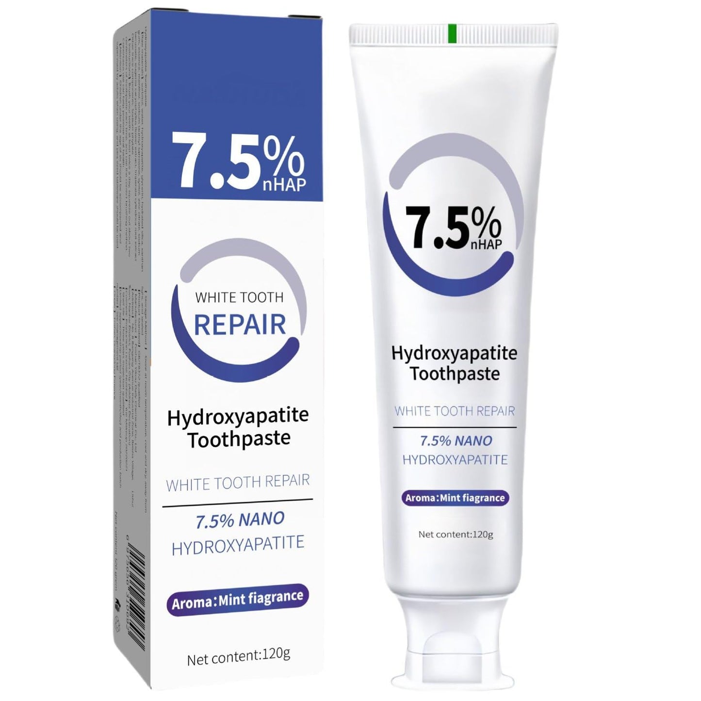 Hydroxyapatite Toothpaste - Enamel Protection, Fluoride-Free, Gentle Mint (4.23 oz)