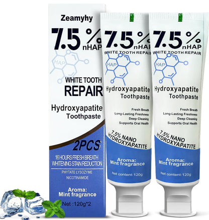 7.5% Hydroxyapatite Toothpaste – Enamel Protection, Fluoride-Free, Fresh Mint