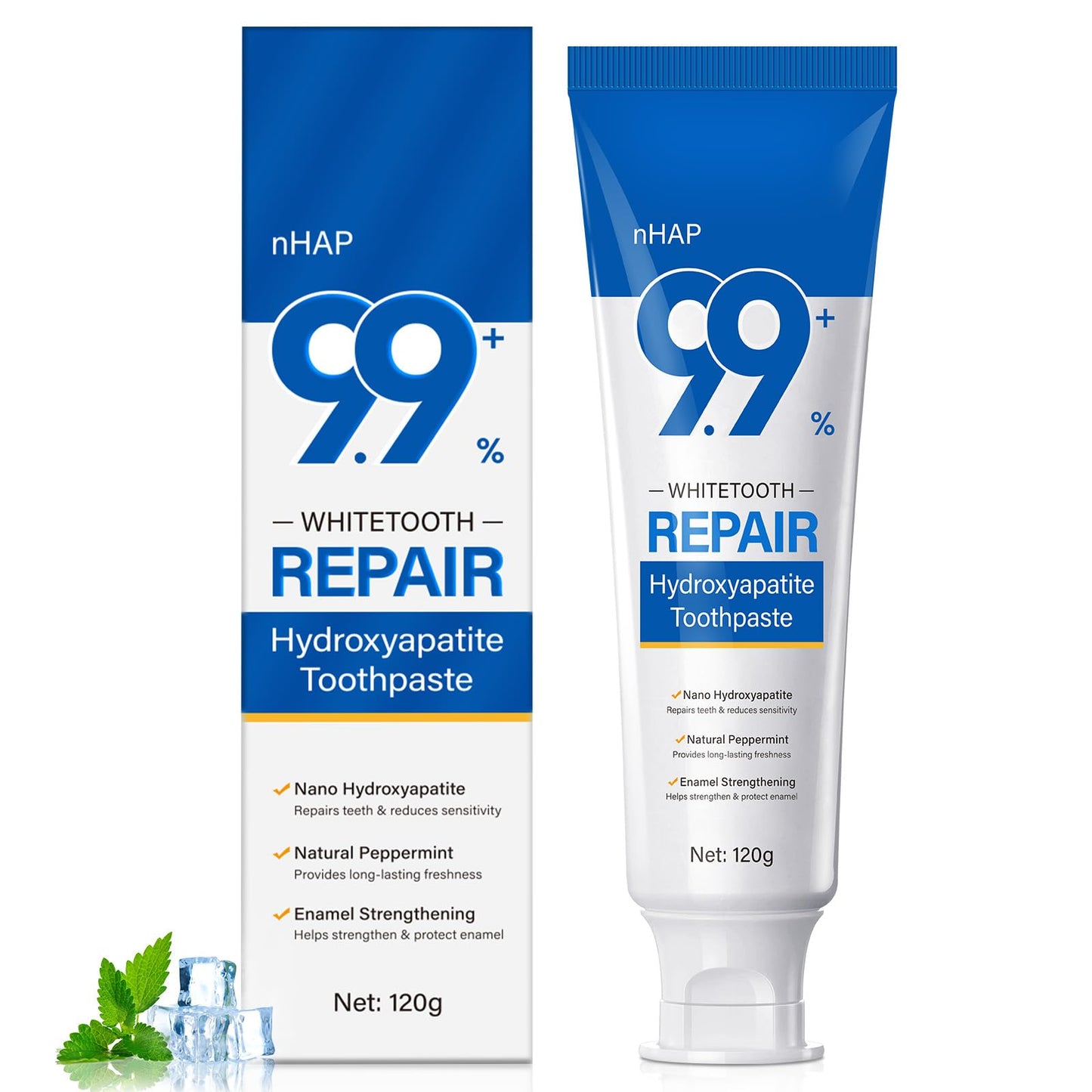 Hydroxyapatite Toothpaste 9.9% for Enamel Protection – Fluoride-Free (120g)