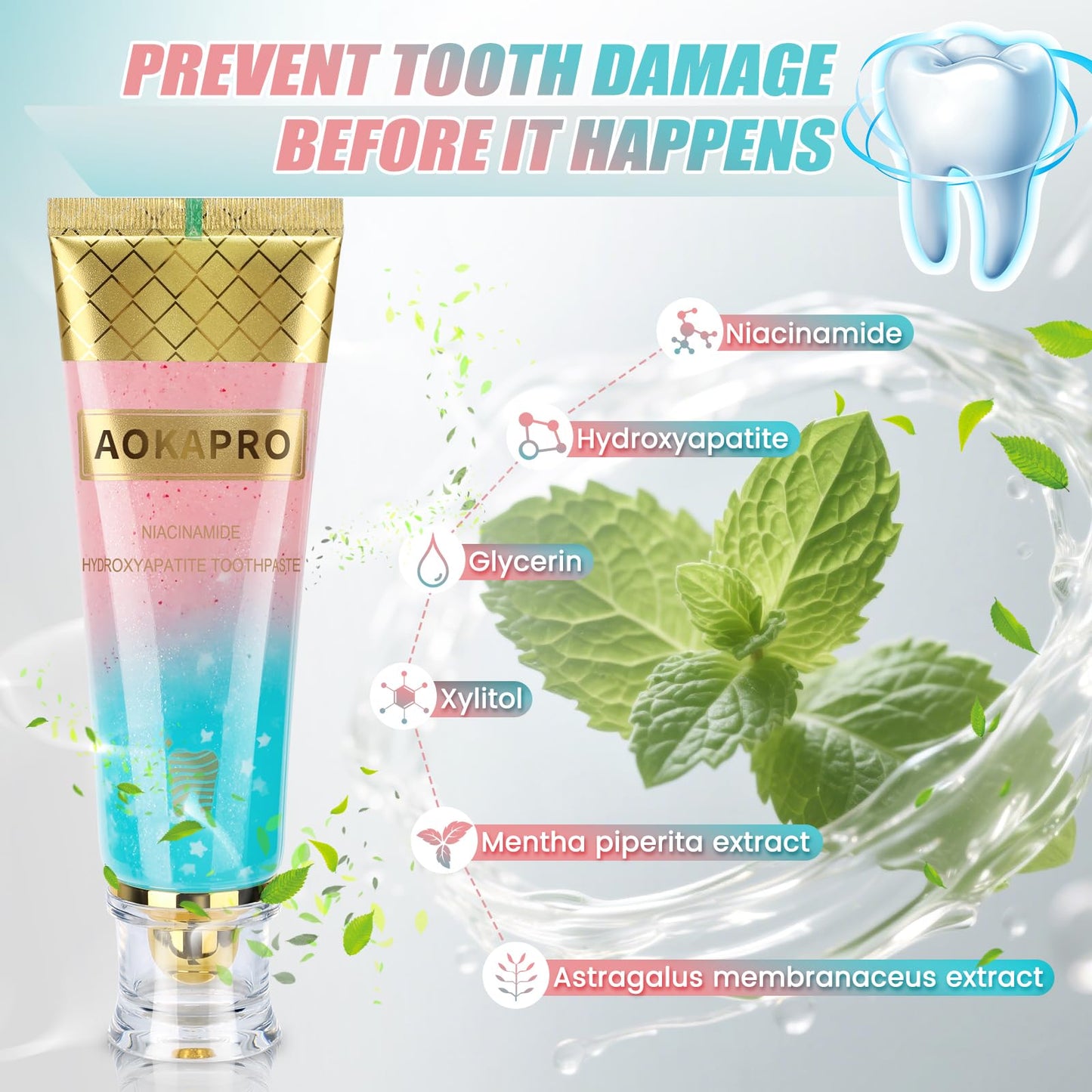 Hydroxyapatite Toothpaste with Niacinamide – Whitening & Enamel Repair