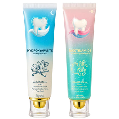 Hydroxyapatite Toothpaste 10% + Niacinamide Whitening - Enamel Repair & Sensitivity Relief