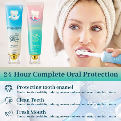 Hydroxyapatite Toothpaste 10% + Niacinamide Whitening - Enamel Repair & Sensitivity Relief
