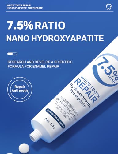 7.5% Hydroxyapatite Toothpaste 2 Pack – Enamel Protection, Fresh Breath, 8.46 oz