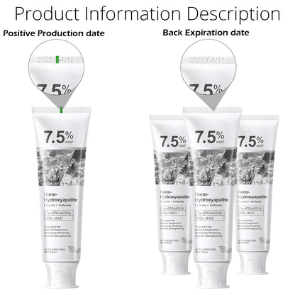 Hydroxyapatite Toothpaste for Enamel Protection & Strength - Gentle Mint, Safe for Sensitive Teeth