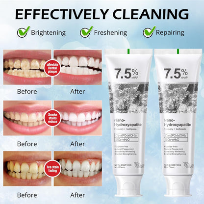 Hydroxyapatite Toothpaste for Enamel Protection & Strength - Gentle Mint, Safe for Sensitive Teeth