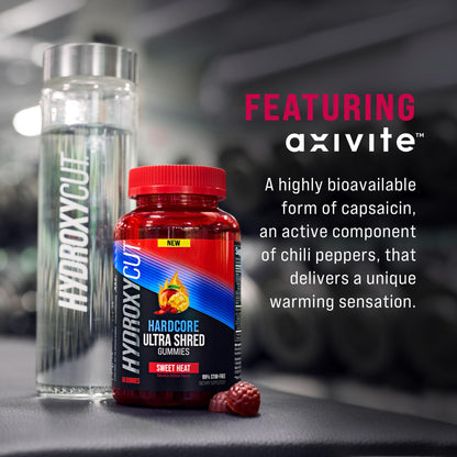 Hydroxycut Hardcore Ultra Shred Gummies – Sweet Heat, 99% Stimulant Free