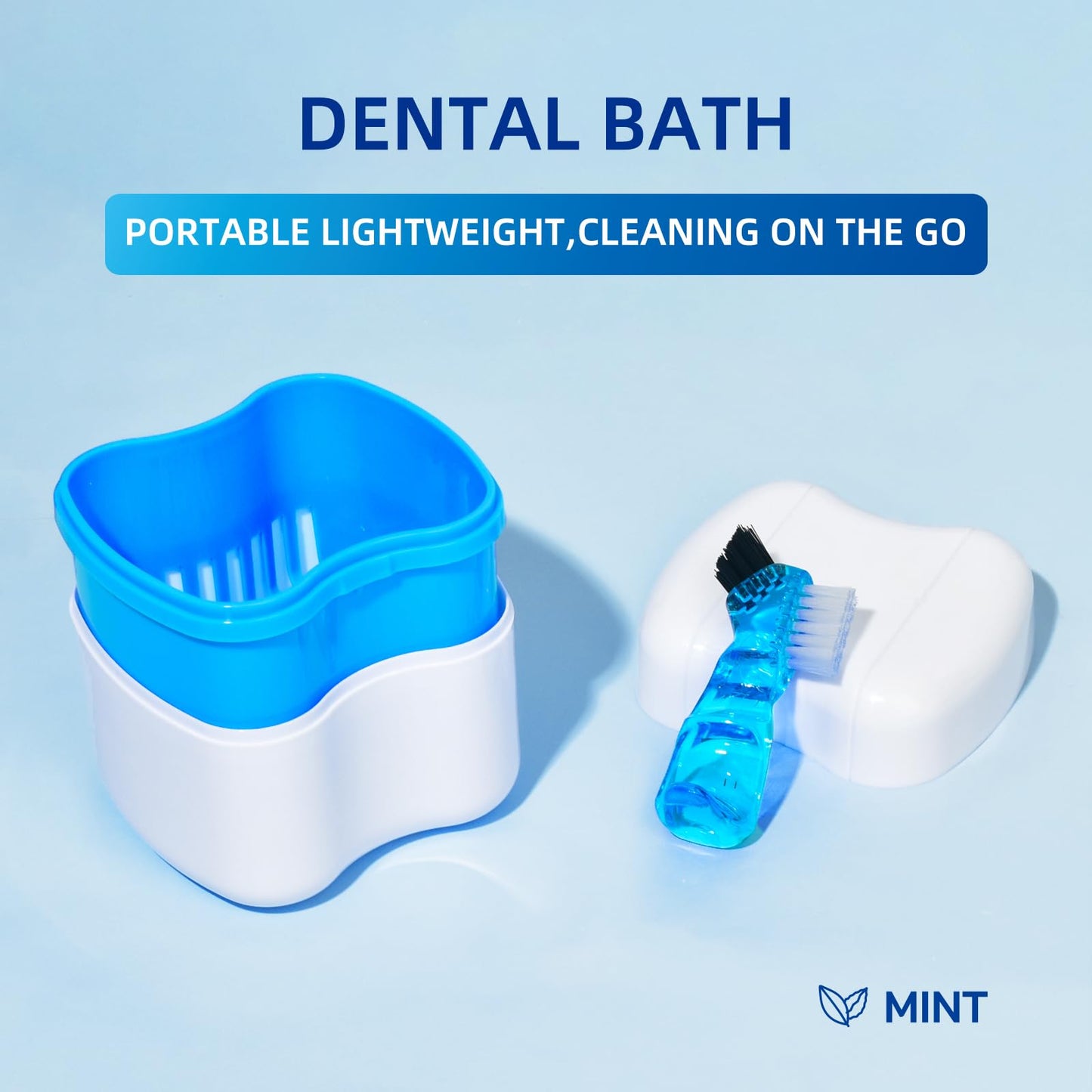 Retainer & Denture Cleaner Kit - 120 Tablets | Mouth Night Guard Case