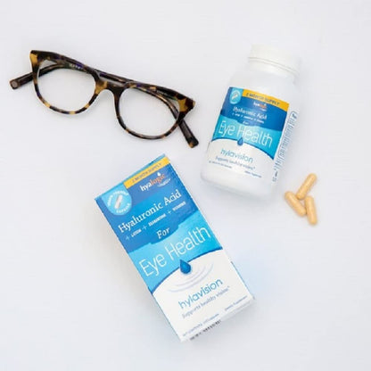 HylaVision Eye Health Supplement - Hyaluronic Acid, Lutein & Zeaxanthin | Eye Vitamins A, C, E and Zinc | 120 Capsules