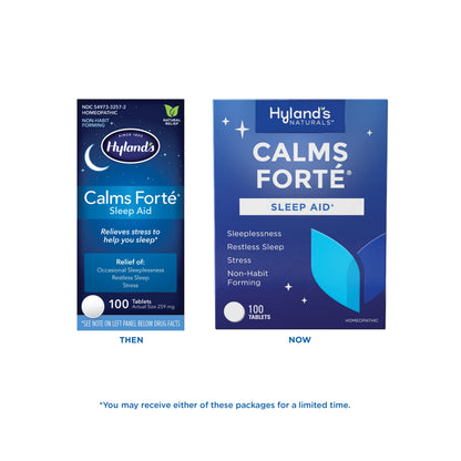 Hyland's Calms Forte Sleep Aid Tablets – Natural Relief for Occasional Sleeplessness & Nervous Tension (Pack of 2, 200 Tablets)