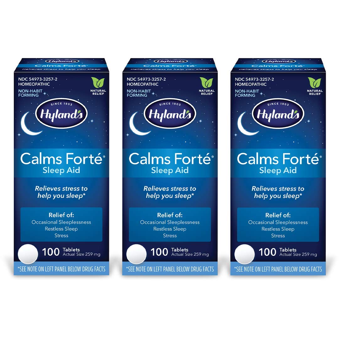 Hyland’s Calms Forte' Sleep Aid Tablets – Natural Relief for Occasional Sleeplessness (Pack of 3, 300 Tablets)