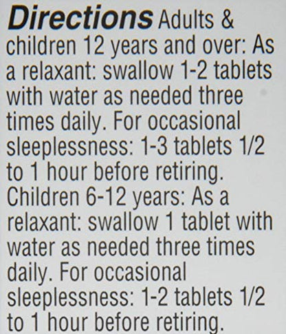 Hyland's Calms Forte Sleep Aid Tablets – Natural Relief for Occasional Sleeplessness & Nervous Tension (Pack of 2, 200 Tablets)