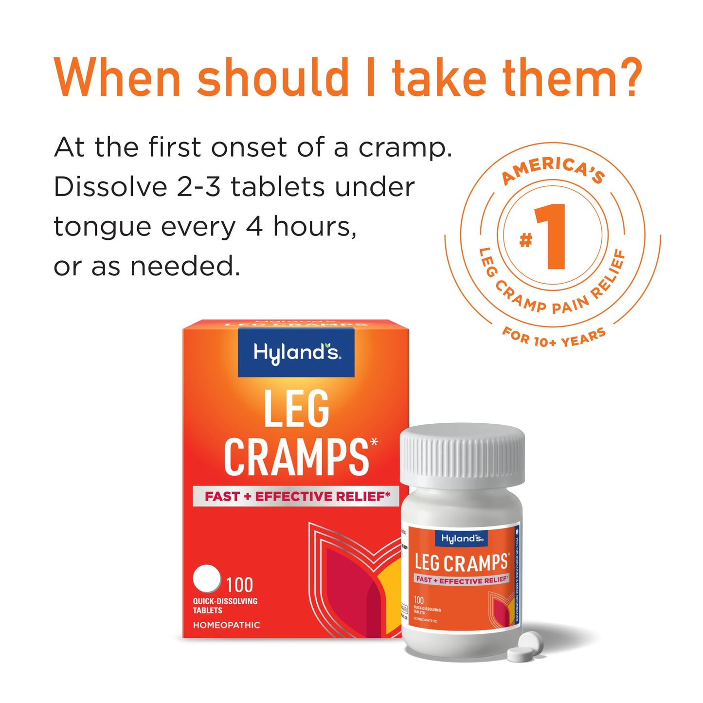 Hyland's Leg Cramps 2-Pack - Fast, Flavorless Relief for Leg, Calf & Foot Cramps