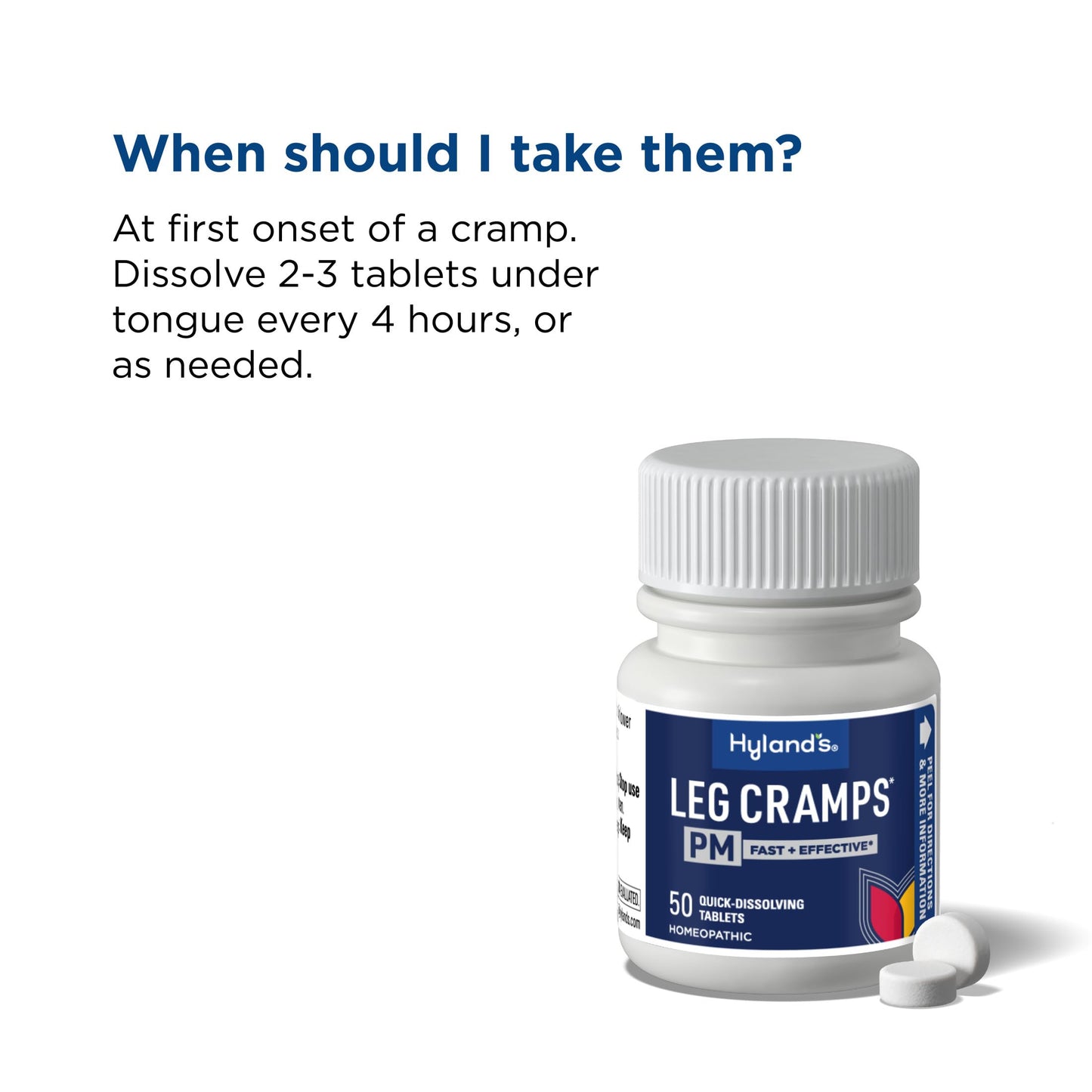 Hyland's Leg Cramps PM - Nighttime Leg, Calf & Foot Relief | 100 Quick-Dissolving Tablets (2-Pack)