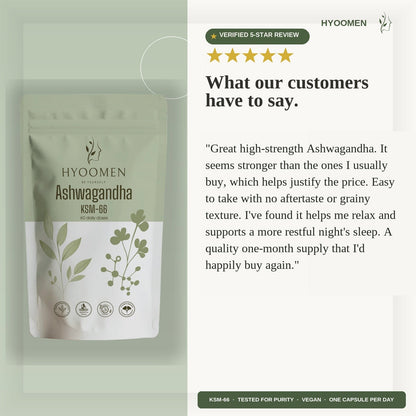 KSM-66 Ashwagandha 500mg Capsules Hyoomen