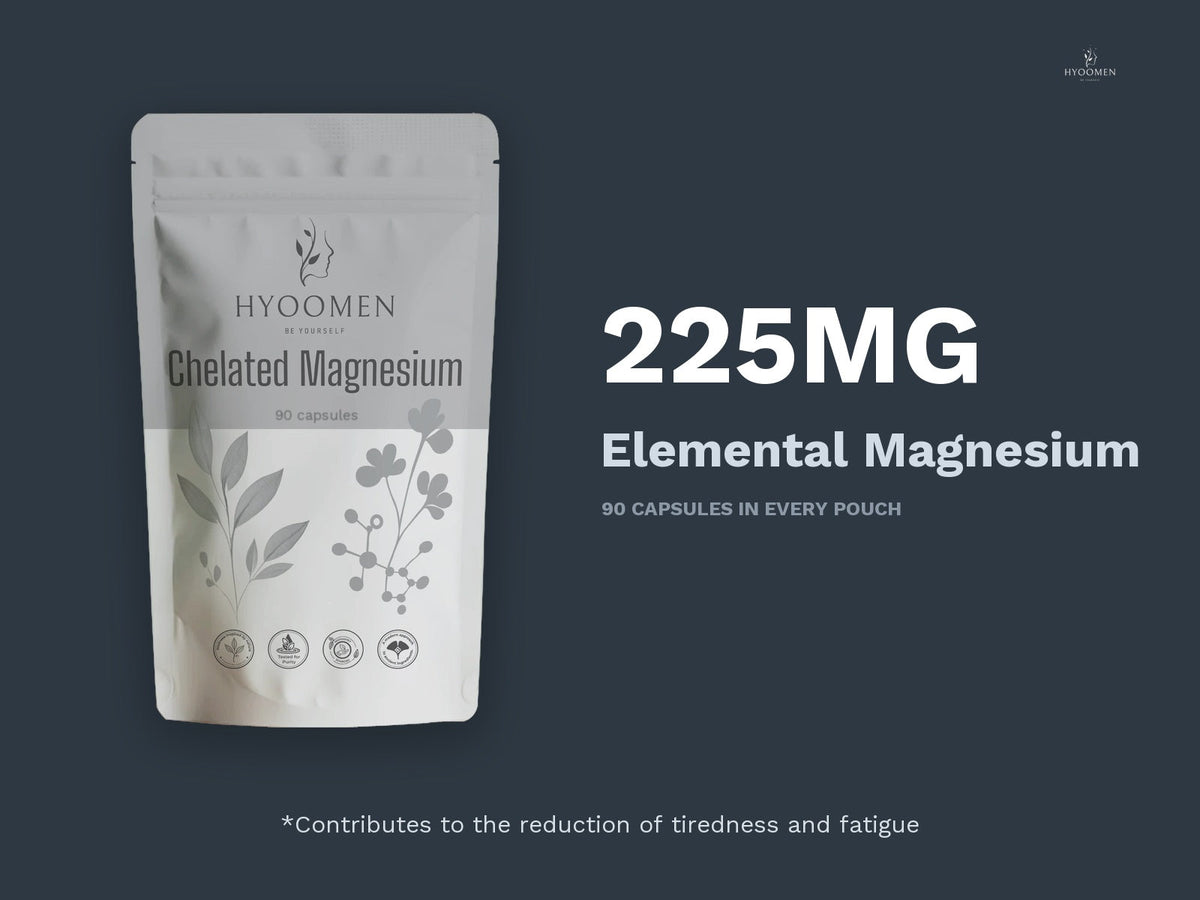 Magnesium Glycinate Capsules 225mg Hyoomen