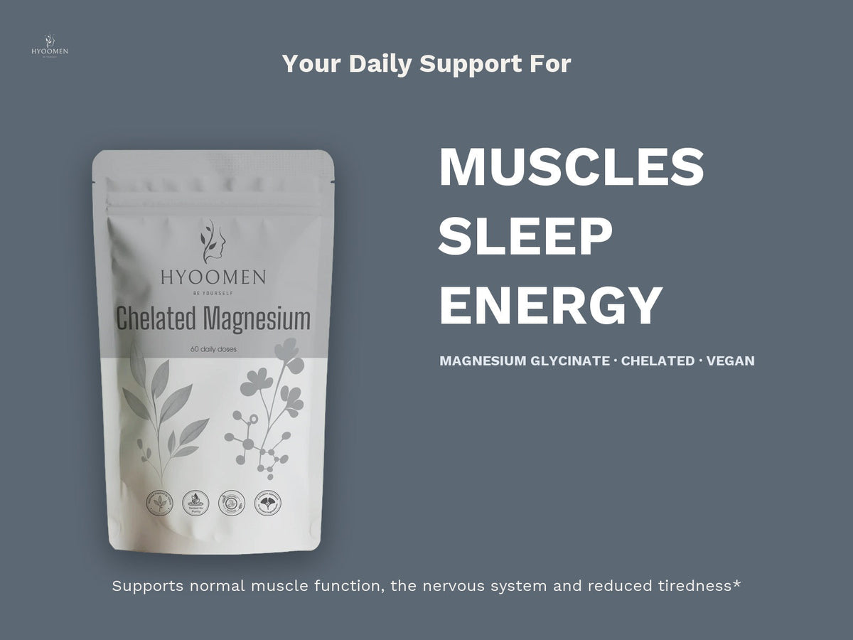 Magnesium Glycinate Capsules 225mg Hyoomen