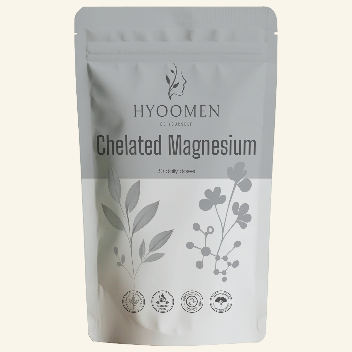 Magnesium Glycinate Capsules 225mg Hyoomen