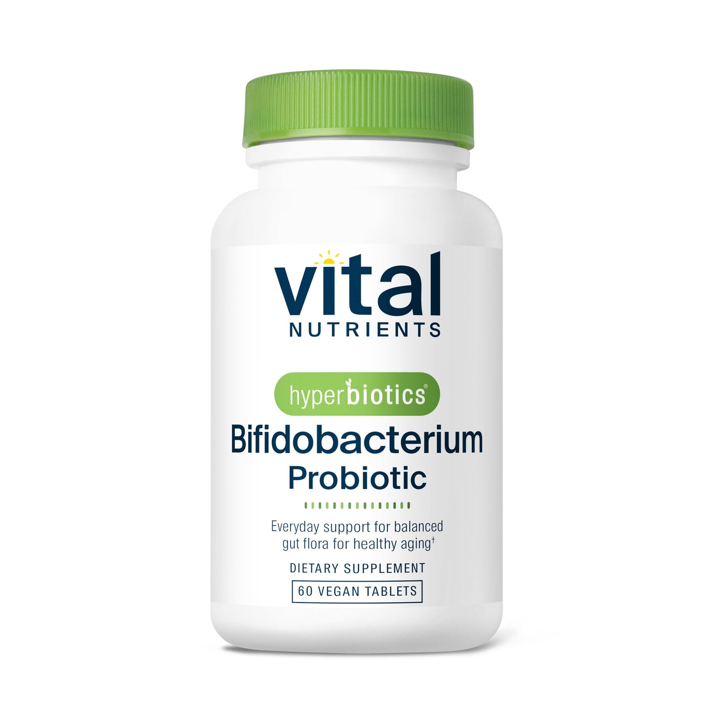 Hyperbiotics Vital Nutrients Bifidobacterium Probiotic | 7 Targeted Strains | Supports Immune and Digestive Health for Older Adults | Shelf-Stable | Vegan | 60 Tablets