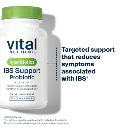Hyperbiotics Vital Nutrients IBS Probiotic – Clinically Studied Vegan IBS Relief | 30 Capsules