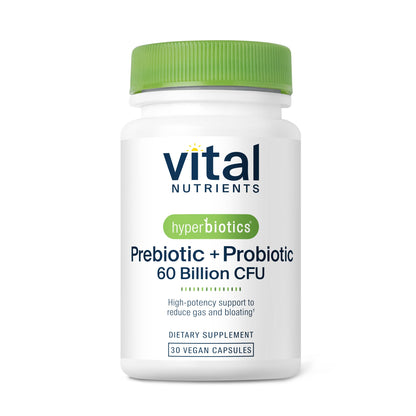 Hyperbiotics Vital Nutrients Prebiotic & Probiotic – 60B CFU, 30 Vegan Capsules