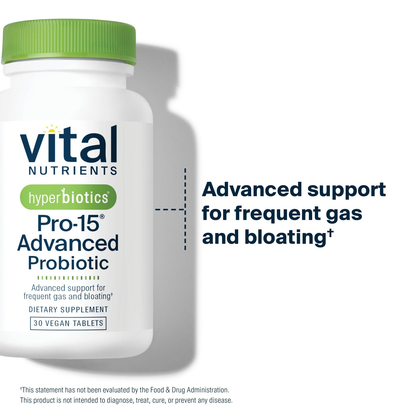 Hyperbiotics Vital Nutrients Pro-15 Probiotics – 15 Strains + Kiwifruit | 30 Vegan Tablets
