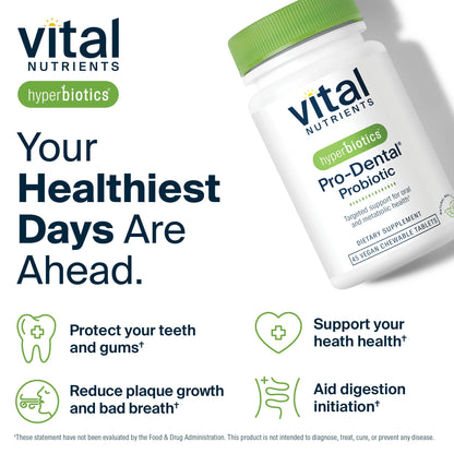 Hyperbiotics Vital Nutrients Pro Dental Probiotic | Clinically Studied BLIS K12 & M18 | 45 Mint Tablets