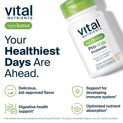 Hyperbiotics Vital Pro Kids Probiotic | Allergen-Free Toddler Probiotics