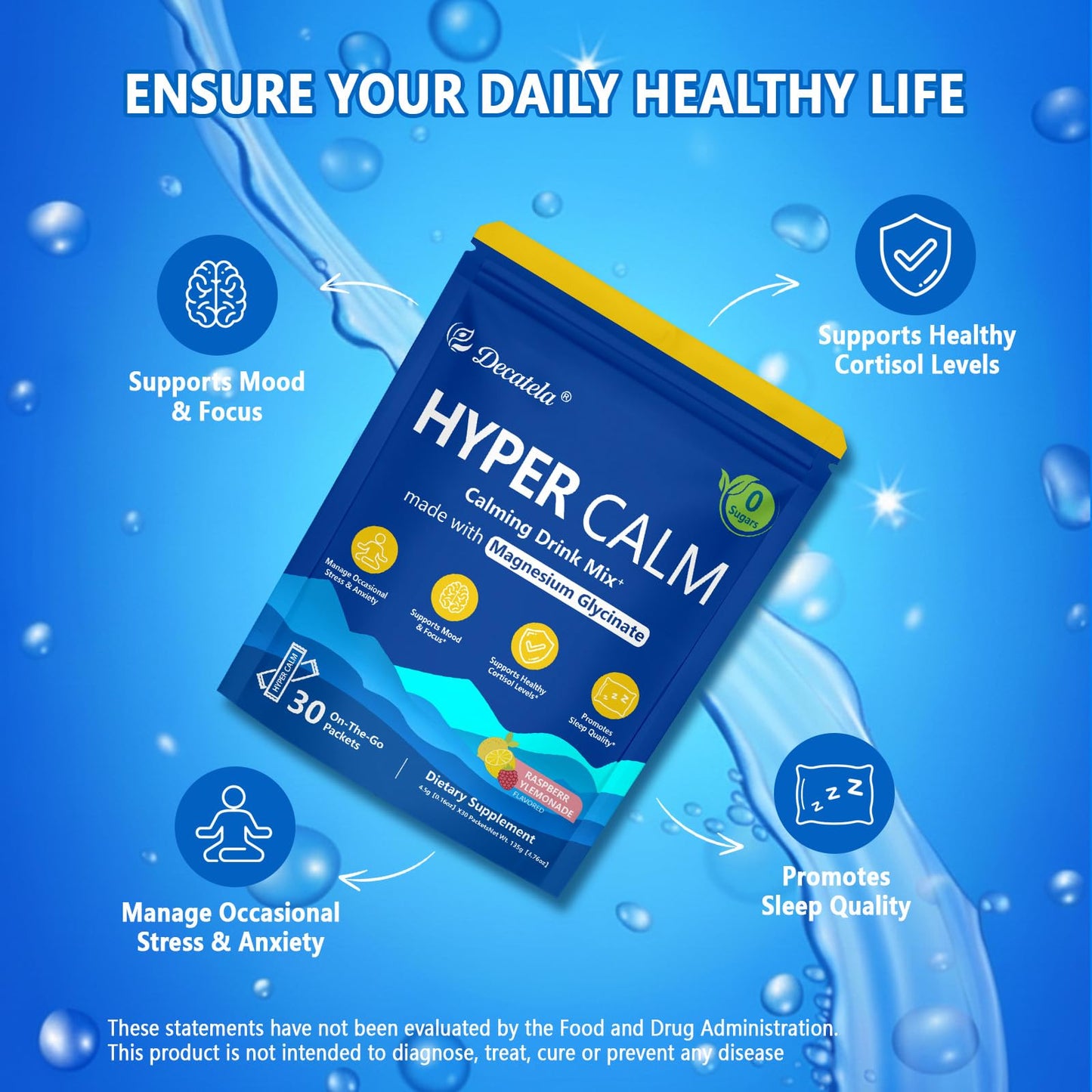 HyperCalm Cortisol Balance Drink with Magnesium Glycinate, Ashwagandha & L-Theanine