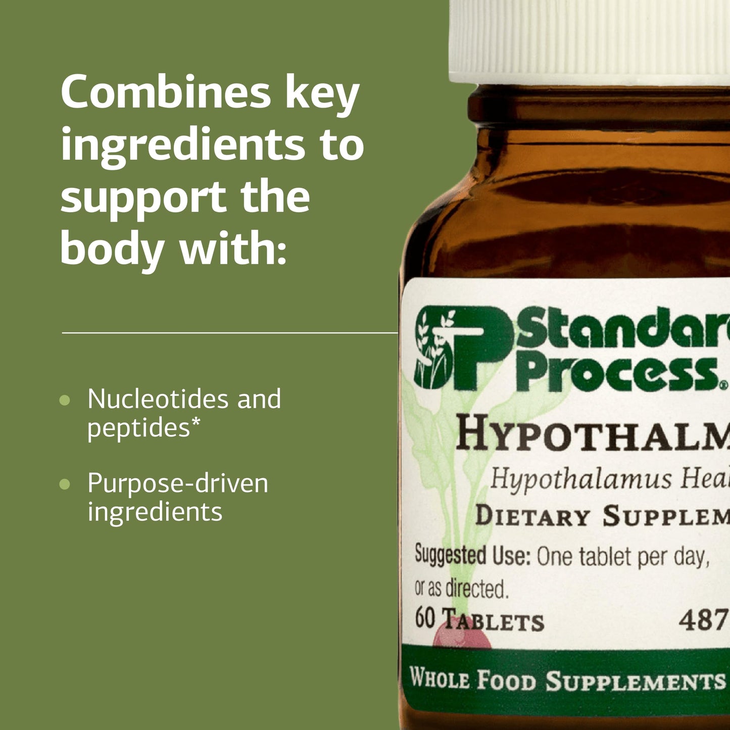 Standard Process Hypothalmex – Cytosol Blend with Porcine Hypothalamus, 60 Tablets