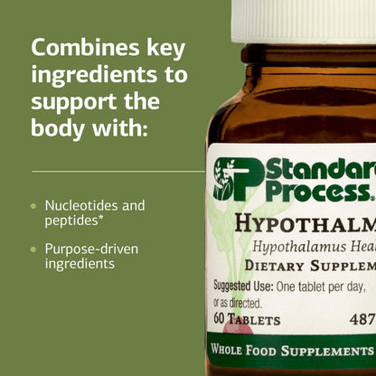 Standard Process Hypothalmex – Cytosol Blend with Porcine Hypothalamus, 60 Tablets