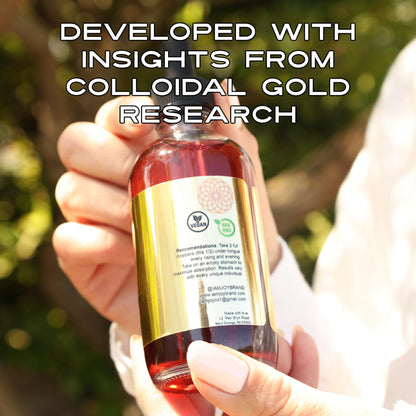 I Am Joy Colloidal Gold 24K - 99.99% Pure, 100ppm Ruby Red (4oz Glass Bottle)