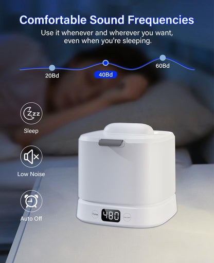 IAULF Ultrasonic Retainer Cleaner Machine – 45kHz Cleaning for Dentures, Aligners, Braces, Jewelry | 319ml (White)