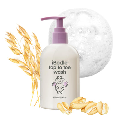iBodle Head-to-Toe Baby Wash – Tear-Free, pH-Balanced, Safe for Newborns & Toddlers (10.14 fl oz)