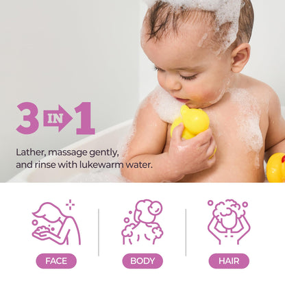 iBodle Head-to-Toe Baby Wash – Tear-Free, pH-Balanced, Safe for Newborns & Toddlers (10.14 fl oz)