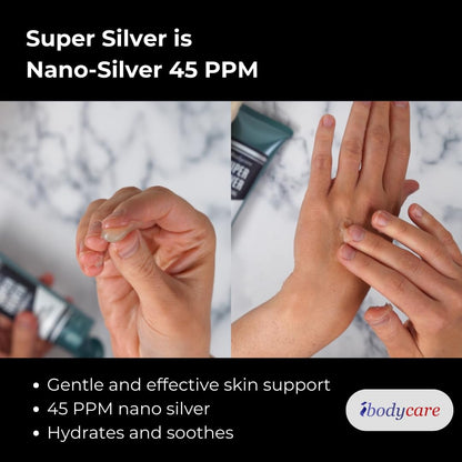 ibodycare Super Silver Colloidal Gel – 45 PPM Nano Silver Skin Gel (4 oz)