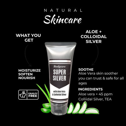 ibodycare Super Silver Colloidal Gel – 45 PPM Nano Silver Skin Gel (4 oz)