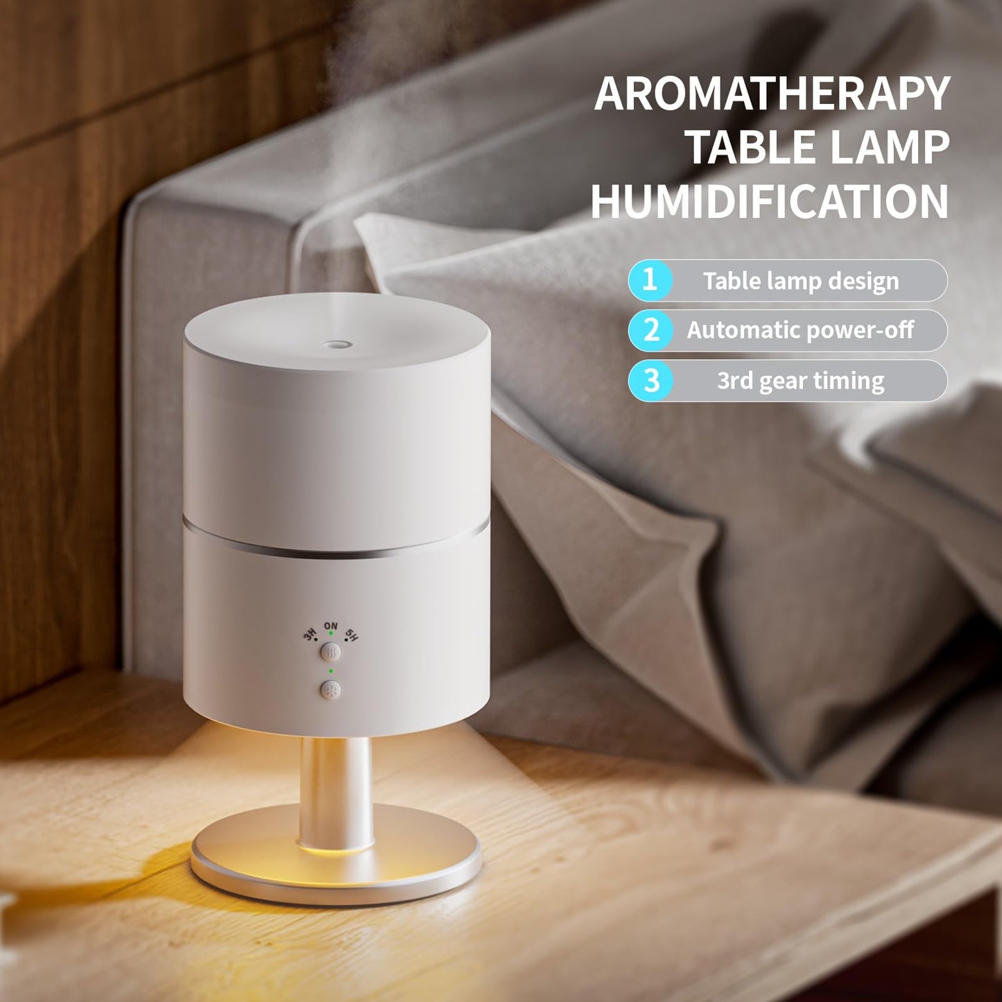IBRISFULHOM Aroma Essential Oil Diffuser with Lamp – Auto Off, Night Light, Desk Humidifier