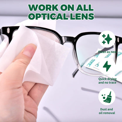 Icepac Lens Wipes for Eyeglasses – 200-Pack, 5x6 in – On-the-Go Cleaning for Glasses, Sunglasses, Phones & Cameras