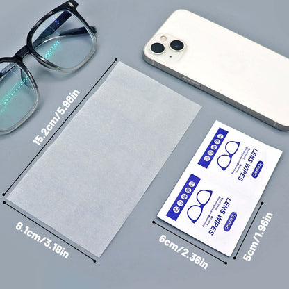 Icepac Lens Wipes for Eyeglasses - 500 Individual Packets | Glasses & Lens Cleaning
