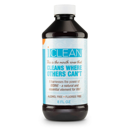 iCLEAN Mouthwash - Fluoride & Alcohol-Free Rinse | Harness The Power of Iodine | Molecular Iodine Mouth Rinse for Clean Oral Care | Gargle for Bad Breath & Oral Wellness | Cleans Where Others Can't