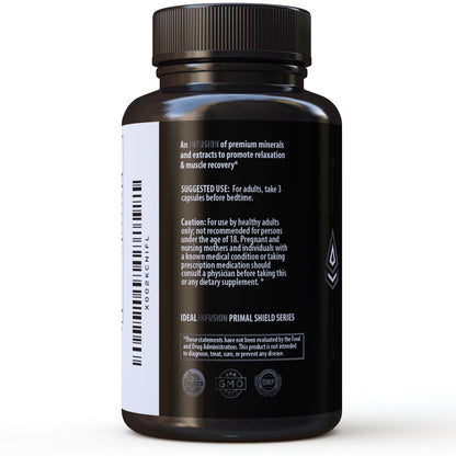 Ideal Infusion Nighttime Recovery & Deep Sleep – Melatonin Free, Magnesium Glycinate & KSM-66, Vegan