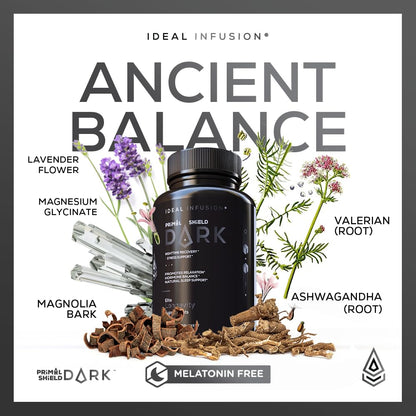Ideal Infusion Nighttime Recovery & Deep Sleep – Melatonin Free, Magnesium Glycinate & KSM-66, Vegan