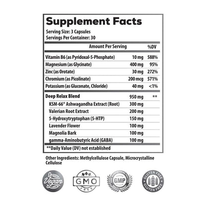 Ideal Infusion Nighttime Recovery & Deep Sleep – Melatonin Free, Magnesium Glycinate & KSM-66, Vegan