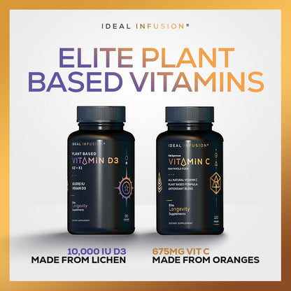 Ideal Infusion Whole Food Vitamin C Complex - 675mg Organic Plant-Based