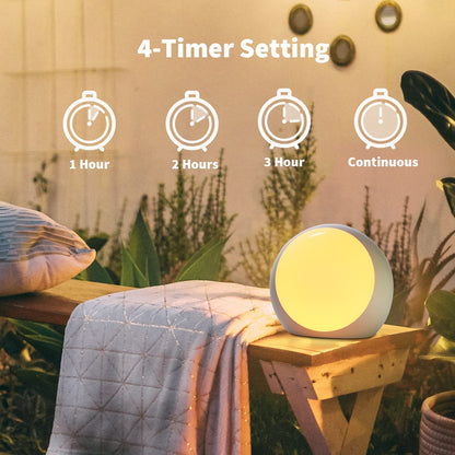 iDealSleep Brown Noise Machine — 30 Soothing Sounds, 12 Night Lights, Auto-Off Timer